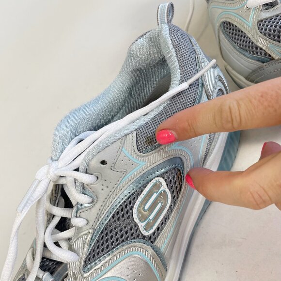 Skechers Shape Ups Toning Accelerators Sneakers 7.5 Womens Gray Leather 12320 - Picture 13 of 13